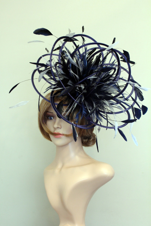 navy grey full hackle large bunty 1