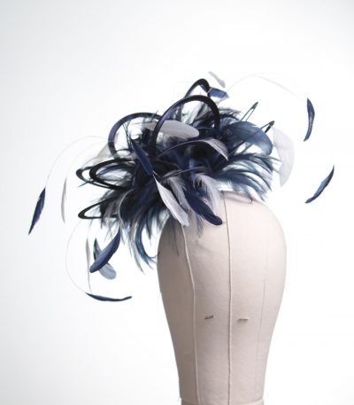 Adeline - Lime Green & Black Crinoline Feather fascinator, orders suitable for Royal Ascot, wedding, races