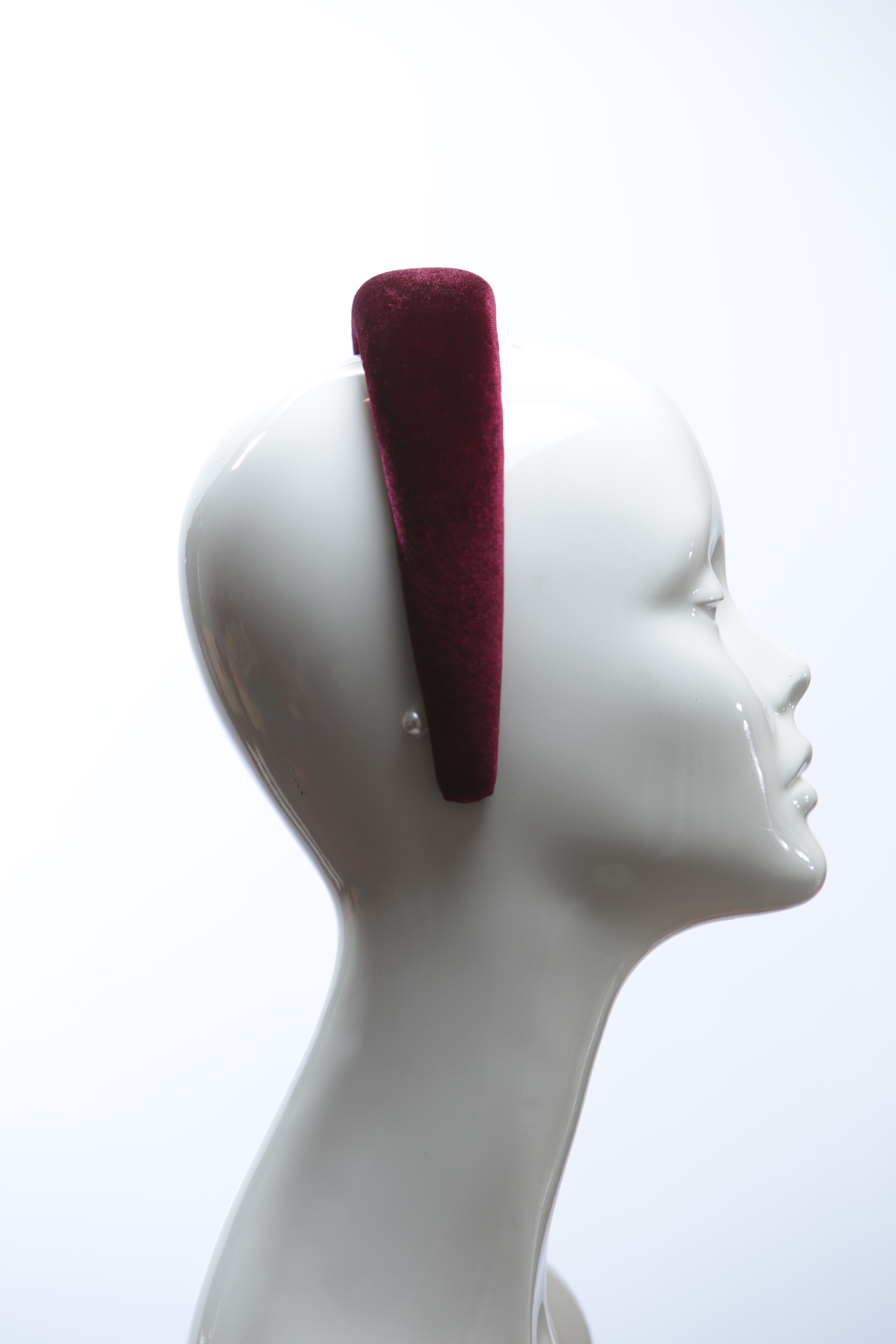 burgundy wine padded velvet headband (14) Burgundy Wine Padded Velvet Headband Wedding Fascinator hat