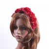 Vintage Red lace 3D flower headband Headpiece Fascinator Hat suitable for a wedding, bridal or ladies day at the races