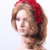 Vintage Red lace 3D flower headband Headpiece Fascinator Hat suitable for a wedding, bridal or ladies day at the races