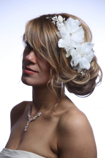 ivory flowers pearl and rhinestone wired comb bridal headpiece (1)