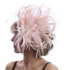 oyster Pink large sinamay loop fascinator hat (1)