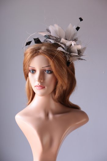 ivory and black mount on a halo crown