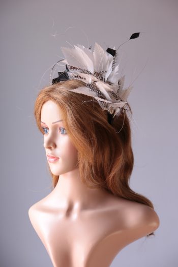 ivory and black mount on a halo crown