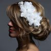ivory flowers pearl and rhinestone wired comb bridal headpiece (1)